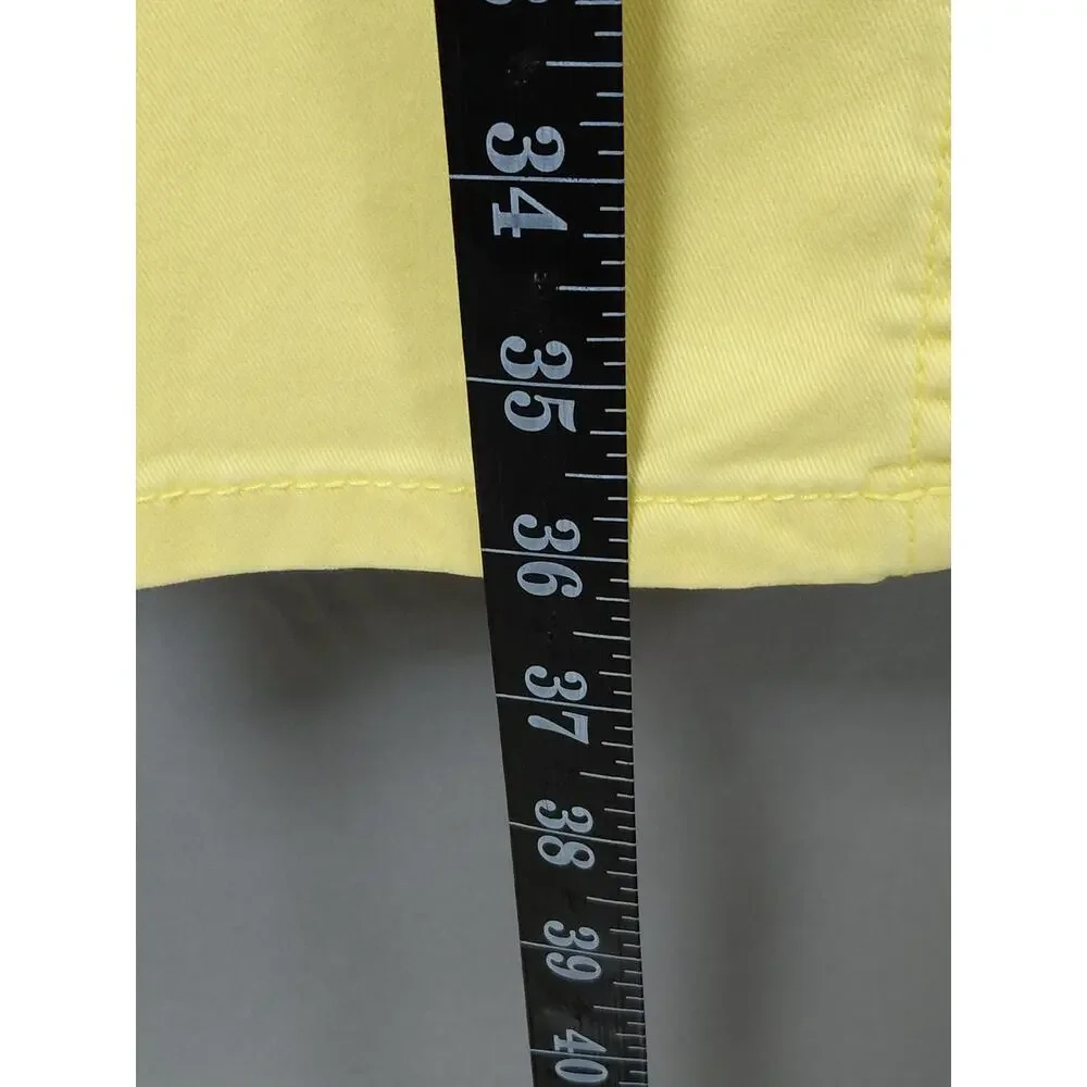 Liz Claiborne Yellow Straight Leg Stretch Pants Women Size 6